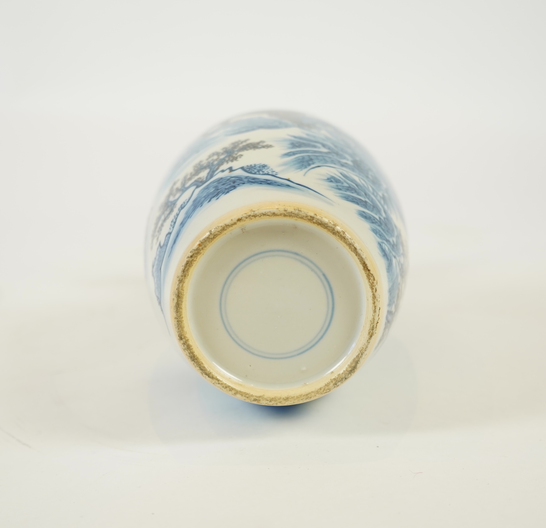 A Chinese underglaze blue and copper red ’dragon and tiger’ baluster vase, possibly 19th century